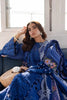 Monaco By Parishay Blue Luxury Chickenkari Lawn Dress