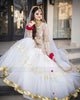 Mahnoor 4Pcs White Net Gharara