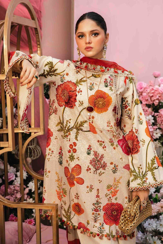 Maria B Embroidered MPrint Lawn Dress