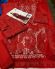 Qalamkar Red Luxury Chickenkari Lawn Dress
