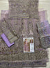 Elaf Purple Organza Hand Made Crystal Work Bridal Frock - Maxi