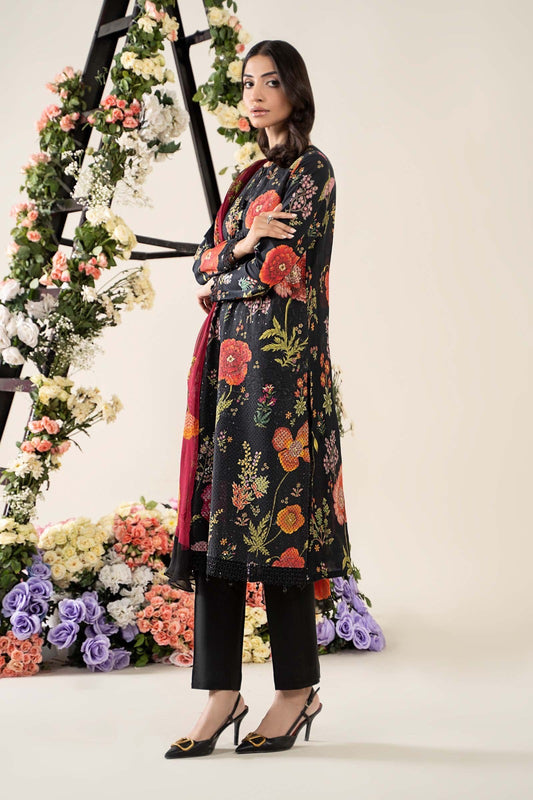 Maria B Embroidered MPrints Lawn Dress