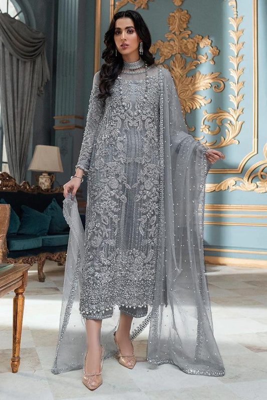 Laam Grey Net Dress