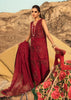 Crimson Red Chickenkari Lawn Dress