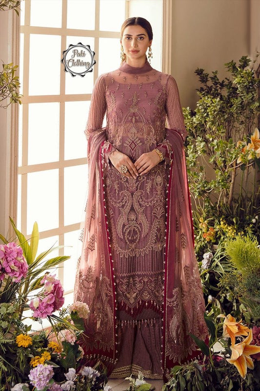 Afrozeh Pink Net Dress