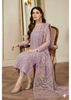 Zarif Lalic 3Pc Net Embroidered Dress