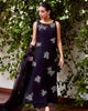 Farah Talib 3Pcs Black Organza Dress | Unstitched