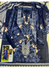 Elaf Navy Blue Laserwork Chickenkari Lawn Dress By pakiclothing