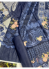 Elaf Navy Blue Laserwork Chickenkari Lawn Dress