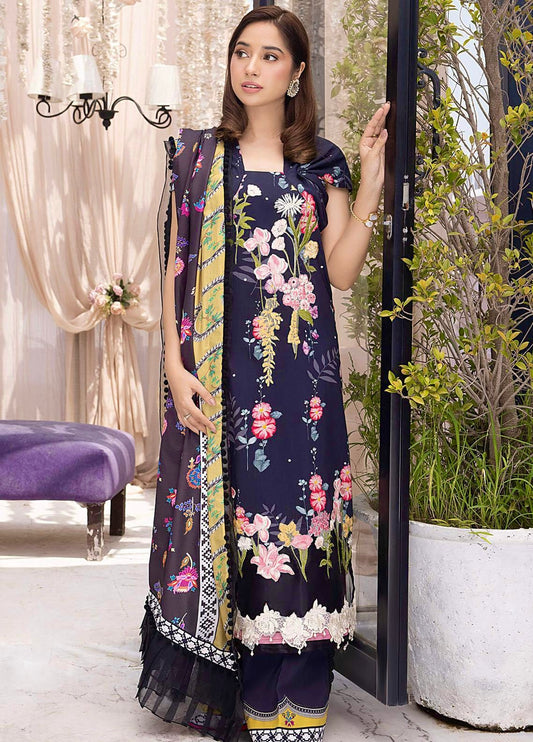 Asifa Nabeel Digital Shamoz Silk Adda Work Dress