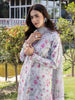 Izel Grey Chickenkari Lawn Dress closeup