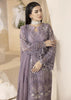 Laam Lavish Mauve Chiffon suit standing pose 2