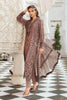 Maria B Brown Embroidered Lawn MBL 2703 B Side pose
