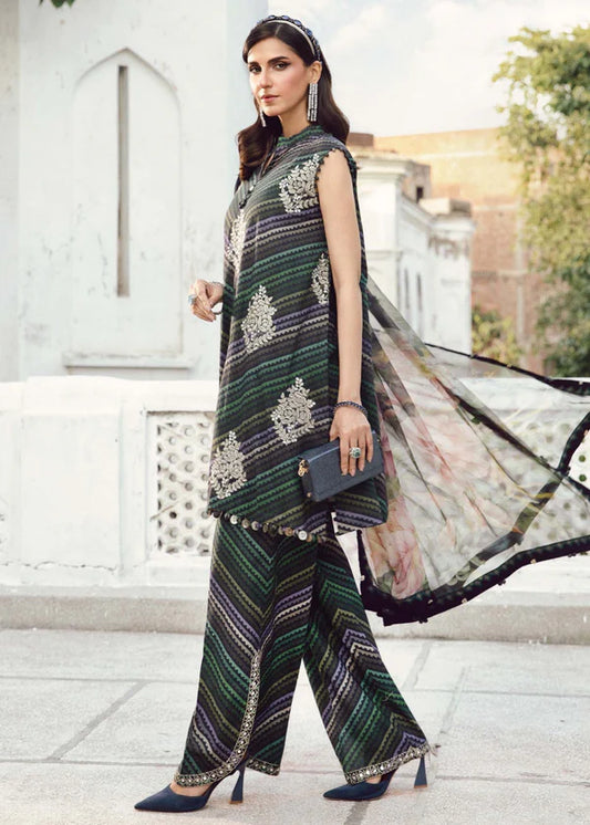 Maria B Embroidered Suit MBL 2705 Side Pose