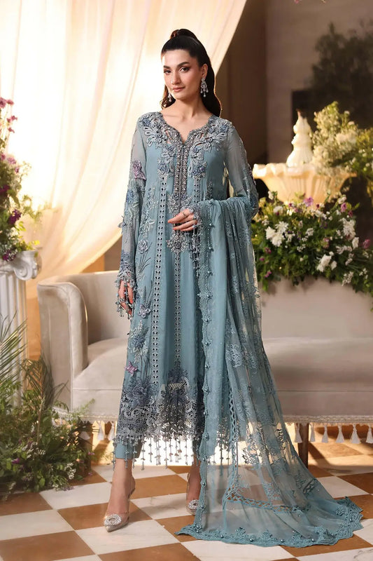 Maria B Hand Embellished Chiffon Dress Front poster