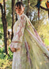 Maria B Laser Butterfly Embroidered Lawn yellow Dress pose 2