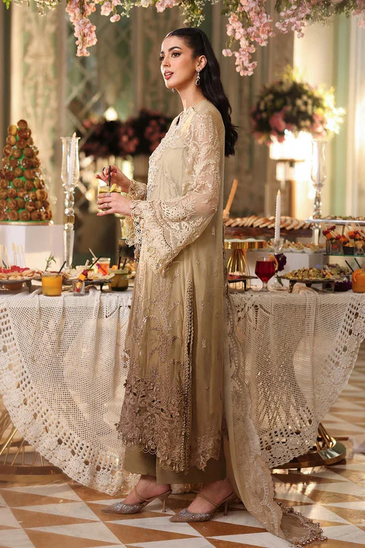 Maria B Luxury Chiffon Dress Side Pose