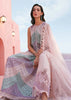 Maria B Pure Swiss Lawn Multi Chickenkari Embroidered Dress D12B26 sitiing pose