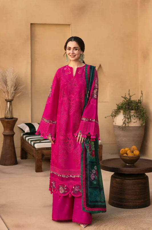 Saira Rizwan -Designer Lawn Chikankari Embroidered Suit pose 1